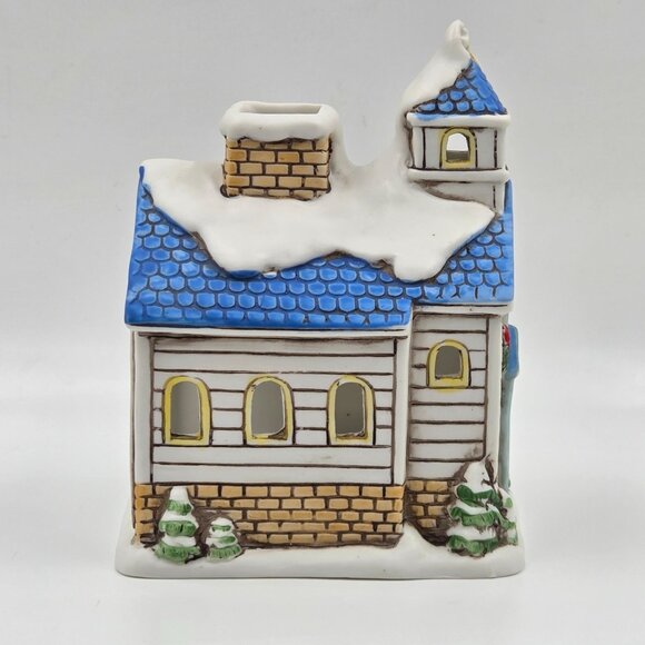 Lefton Colonial Village Church Votive Candle Holder Designed by Byron Wood - Picture 6 of 13